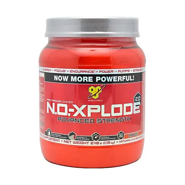 BSN N.O.-Xplode 2.0 Pré-Treino — Laranja 2,48 lb (1,13 kg) — BSN